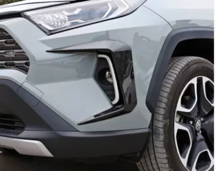 Накладки на ПТФ и ДХО (черные) GPPOWER для Toyota RAV4 (Тойота РАВ4) 2019 -