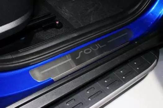 Накладки на пороги TCC KIASOUL19-04 Kia Soul 2019-