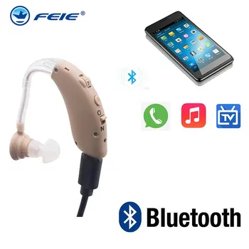 НОВЫЙ перезаряжаемый Bluetooth USB мини-цифровой слуховой аппарат Регулируемый тональный усилитель звука Портативный слуховой аппарат для глухих EU PLUG
