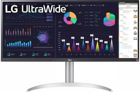 Монитор 34" LG 34WQ65X-W, 2560х1080, 60 Гц, IPS, белый