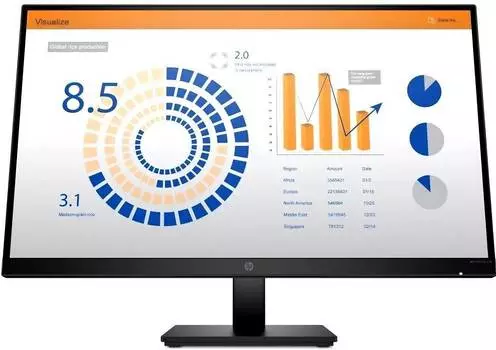 Монитор 27" HP P27q G4, 2560х1440, 60 Гц, IPS, черный (8mb11aa)