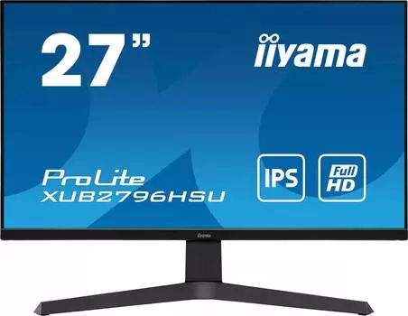 Монитор 27" Iiyama ProLite XUB2796HSU-B1, 1920х1080, 75 Гц, IPS, черный