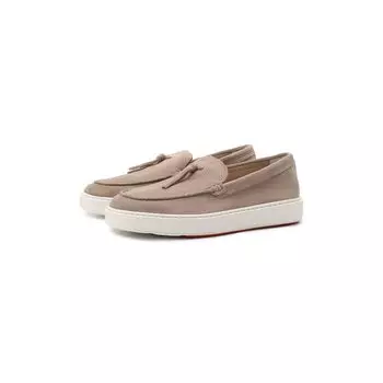 Замшевые слипоны Santoni
