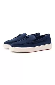 Замшевые слипоны Santoni