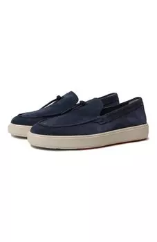Замшевые лоферы Santoni