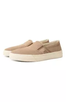 Замшевые слипоны Santoni