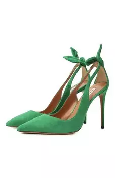 Замшевые туфли Bow Tie 105 Aquazzura
