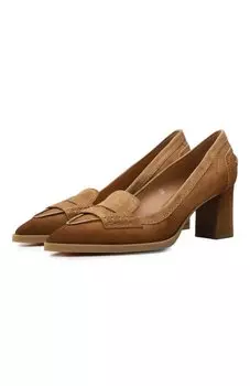 Замшевые туфли Santoni