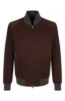 Замшевый бомбер Brioni