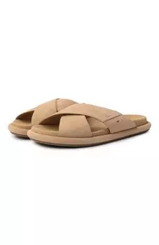 Замшевые шлепанцы Santoni