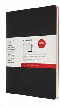 Набор Moleskine Cahier Subject A4 (CH5STNB02) 2 блокнота в линейку (Black/Cranberry Red)