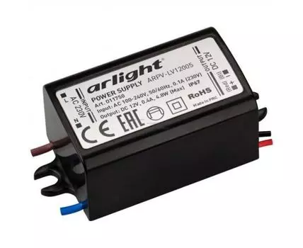Блок питания ARPV-LV12005 (12V, 0.4A, 5W)