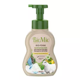 Экологичная пена BioMio Bio-Foam для мытья посуды с эфирным маслом лемонграсса 350 мл