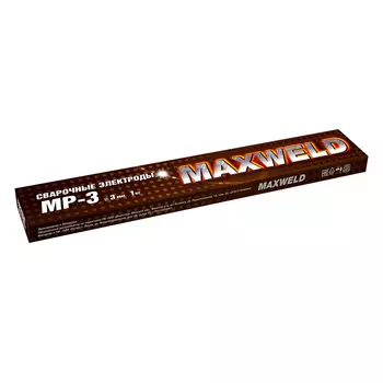 Электроды Maxweld СТАЛЬ МР-3 3мм, 1 кг
