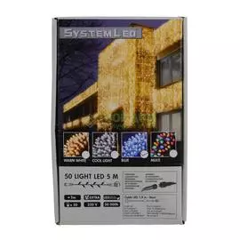 Электрогирлянда голубая Star Trading System LED 50 LED-ламп 5 м Extra (465-09) без стартового шнура