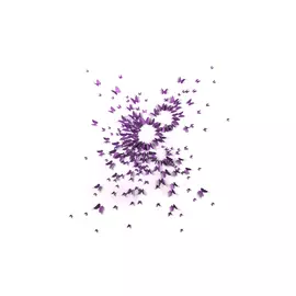 набор декоративный НАШ ИНТЕРЬЕР Объемные бабочки фиолетовый