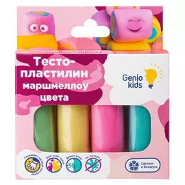 набор для лепки Тесто-пластилин 120г 4 цвета зефирный/маршмеллоу в асс-те