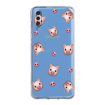 Cartoon Cute Pig Panda Avocado Phone Case For Samsung Galaxy A50 A70 A20 A30 A40 A20E A10 A10S A20S A02S A12 A22 A32 A52S Cover Samsung A10