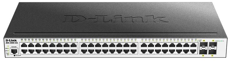 Коммутатор D-link DGS-3000-52L/B1A 48xUTP 100/1000, 4xSFP Gigabit, L2
