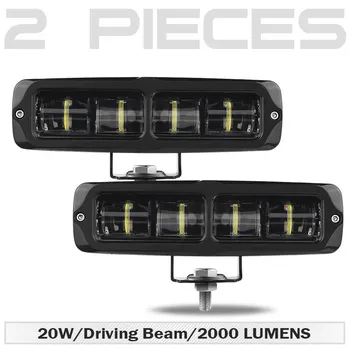 1/2 шт. Универсальный светодиодный прожектор для мотоцикла DC12-80V 6500K, белый свет, вспомогательная фара, рабочее освещение, противотуманные фары 1pcs
