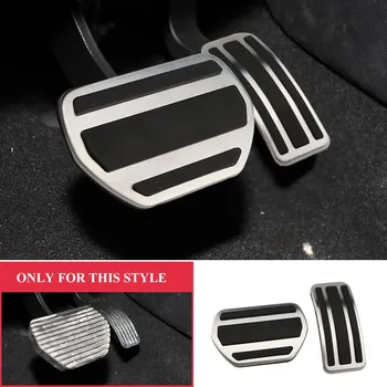 Car-Styling Stainless Steel Car Interior Pedals Auto Pedal Protection Cover for Peugeot 208 2014 - 3Pcs MT