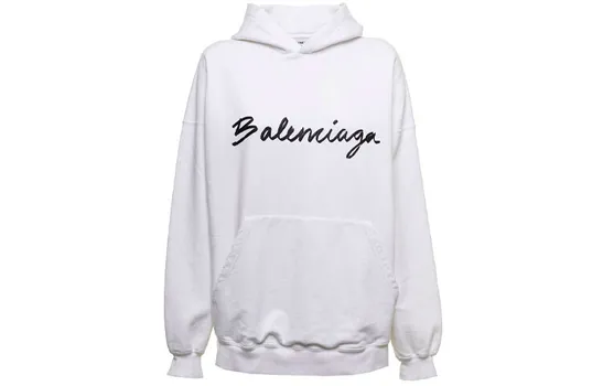 Толстовка женская Balenciaga с карманом, белый / черный