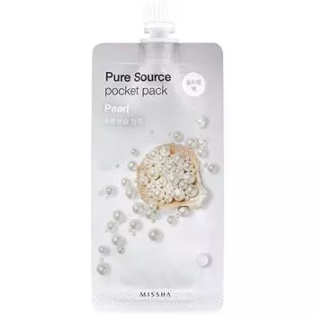 Маска кремовая с экстрактом жемчуга ночная Pocket pack Pure source Missha 10мл