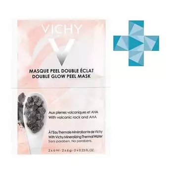 Маска-пилинг минеральная Двойное сияние MineralMasks Vichy/Виши 6мл 2шт