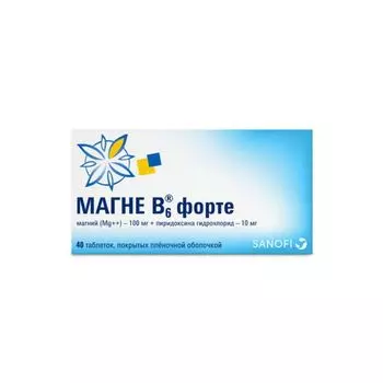 Магне В6 Форте таблетки п/о плен. 40шт