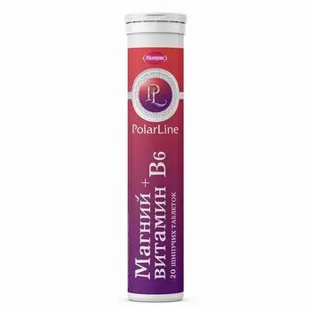 Магний+В6 со вкусом тутти-фрутти PolarLine/ПоларЛайн таблетки шипучие 3,8г 20шт