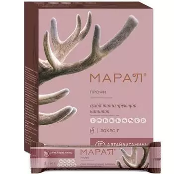 Марал Профи сухой тонизирующий напиток порошок для приг. раствора для приема вн. 20г 20шт