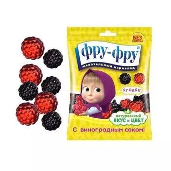 Мармелад жевательный Фру-Фру Маша и Медведь с виноградным соком Ягодки 100г