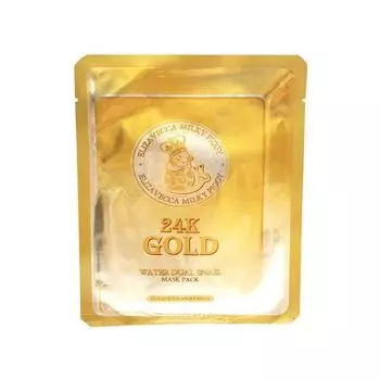 Маска д/лица тканевая с колоидным золотом и муцином 24k gold water dual snail Elizavecca 25г