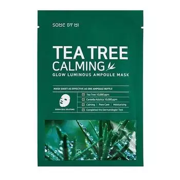 Маска для лица ампульная тканевая Tea tree calming glow luminous Some By Mi 25г