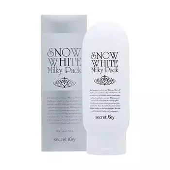 Маска для лица и тела отбеливающая Snow white milky pack secret Key 200г