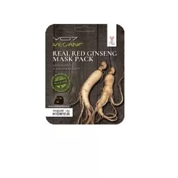 Маска для лица Омолаживающая с экстрактом корня Женьшеня Real Vegan Vo7 25г