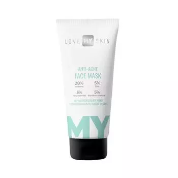 Маска для лица себорирующая глиняная Love my skin туба 75мл
