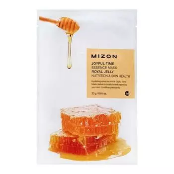 Маска для лица тканевая с экстрактом маточного молочка Joyful time essence mask royal jelly MIZON