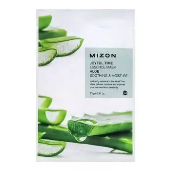 Маска для лица тканевая с экстрактом сока алоэ Joyful time essence mask aloe MIZON 23г