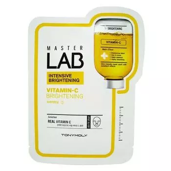 Маска для лица тканевая с витамином с Master lab real vitamin c TONYMOLY 19г