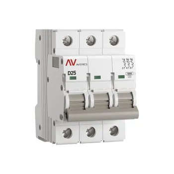 Автоматический выключатель EKF mcb10-3-25D-av AV-10 3P 25A (D) 10kA AVERES
