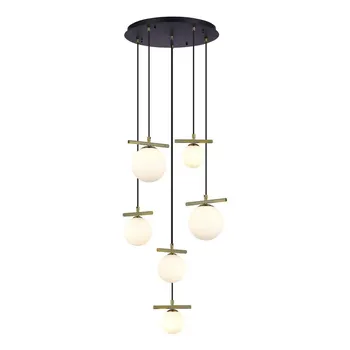 Подвесная люстра iLamp Golden 2134-6D BR+MBK