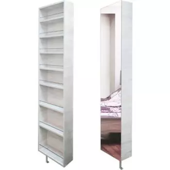 Поворотный зеркальный шкаф Shelf.On Драйв Шелф беленый дуб универсальное