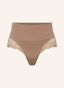 Формирующие трусики из прозрачного кружева Spanx, коричневый