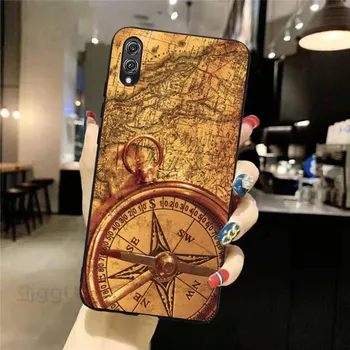 Чехол для телефона с картой мира для путешествий для Honor 70 50 20 7S X9 X8 X7 Magic 4 3 Pro, мягкий черный чехол для телефона Honor 70