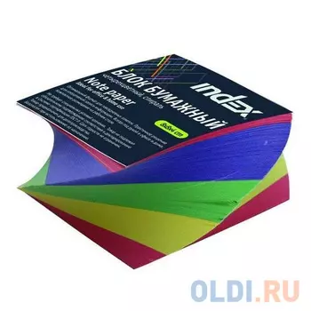 Блок бумажный четырехцветный, спираль, 8х8х4 см, офсет 80гр