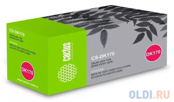 Блок фотобарабана Cactus CS-DK170R черный ч/б:100000стр. для Kyocera Ecosys M2035/ M2035dn/M2535 Kyocera
