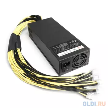 Блок питания 3Cott 3C-PSU-2000-BTC-A1, 2000Вт, 80+ Gold, APFC, для ASIC майнинга,