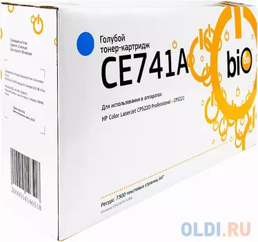 Картридж Bion CE741A 7300стр Голубой