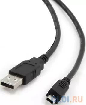 Bion Кабель интерфейсный USB 2.0 AM/miniBM, позолоченные контакты, ферритовые кольца, 1.8м, черный [BXP-CCP-USB2-AM5P-018]